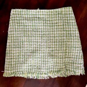 Spring pastel green mini skirt